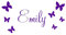 Wandtattoo mit personalisiertem Namen, Schmetterlinge, individueller Name, Wandaufkleber, Kinderzimmer, Mädchenschlafzimmer, Dekor, Vinyl-Kunstaufkleber, groß – 44 x 84 cm