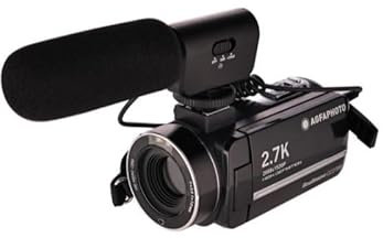 AGFA Photo Realimove CC2700 - Videocámara Digital (Vídeo 2.7K, 24MP, Pantalla táctil 3'', Zoom 18X, Mando a Distancia, 2 baterías, Micro, Batería de Litio) Negro