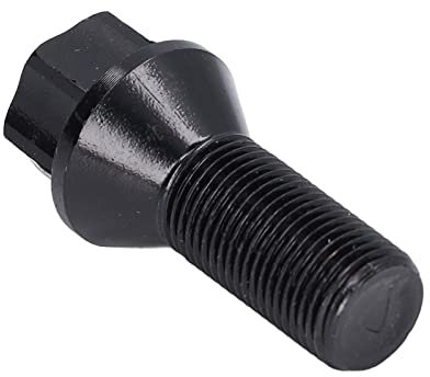 Jeu de Goujons D'écrou de Boulon de Roue Noir M14x1,25 pour Q3, Série 1 2 3 5 7 X1 X3 X5 X6, en Acier forgé à Froid, Longueur de 1,93 Pouces, adapté à la Réparation de Pneus