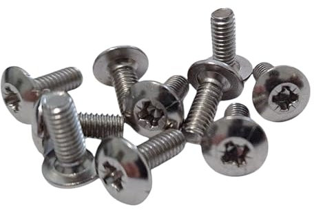 M4 x 10mm TV & Monitor Mounting Screws – Pack of 10 | Nickel-Plated Steel, Pan Head