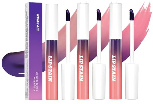 3 Farben Peel Off Lip Liner Set,Tattoo Lip Liner Stain Peel Off mit Mattem Finish Wasserdichter Lang Anhaltender Lipgloss Non-Stick Cup Lip Tint (3Colors-D)