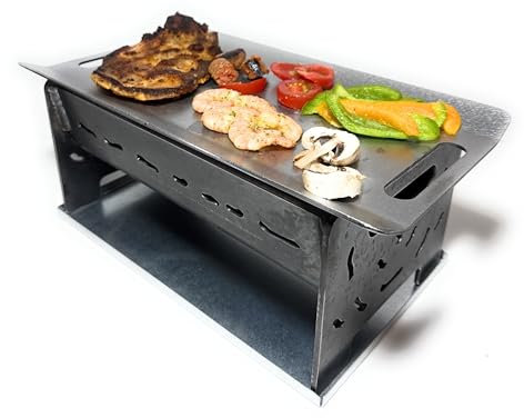 Plancha à pellets/granulés pour extérieur/camping/voyage Haute qualité fabrication robuste (LG 360mm)