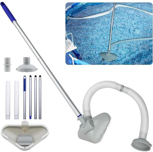 Swimming Pool Vacuum Cleaner, Pool Vacuum Cleaner, With Hose, Suction Head And 144 Cm Telescopic Handle, Above-Ground Pool Vacuums Cleaner, In-Ground And Inflatable Pools.