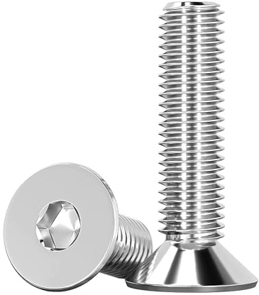 Humyu M4 Schrauben Senkkopf 25mm Edelstahl A2 V2A Senkschraube 50 Stück | M4 Senkkopfschrauben mit Innensechskant DIN 7991 / ISO 10642 Senkkopfschrauben Gewindeschrauben für DIY & Möbelreparatur