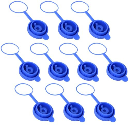 Packool 10 Pcs Water Jug Caps, Reusable Silicone Water Bottle Caps, Leak-Proof Bottle Sealing Lids, Replacement for 2-5 Gallon Dispenser Bottles, Universal Fit 2.2-2.4 (55-60 mm) Spout