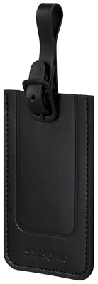Samsonite TA Revolution - Gepäckanhänger Set 2 Stück, Kofferanhänger für Koffer und Taschen, mit verstellbarem Riemen, Adresskarte, Schutzklappe für Privatsphäre, Schwarz