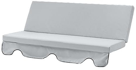 Gardenista Garden Swing Hammock Bench Replacement Cushion Seat | Outdoor Canopy Patio Furniture | Water Resistant | Soft & Comfortable | 3 Seater (Grey)