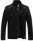 WenVen Homme Veste Coupe-Vent en Coton Veste Saharienne Veste d'Extérieur Manteau Casual Veste Militaire Classique Blouson Randonnée Automne Noir M