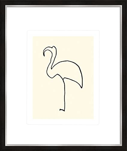 artissimo, hochwertiger Kunstdruck gerahmt, 53x63cm, AG4115, Pablo Picasso: Der Flamingo/Le flamand rose, Poster mit Rahmen, gerahmtes Bild, Siebdruck, Wandbild, Wanddekoration