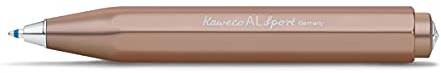 Kaweco AL SPORT Kugelschreiber Rosé Gold I Business Kuli aus hochwertigem Aluminium I Edler Taschen-Kugelschreiber mit Herzkurvenmechanik I Seidenglänzender Druckkugelschreiber 10,5 cm