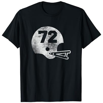 Vintage Fußball Jersey Nummer 72 T-Shirt Player Nummer T-Shirt