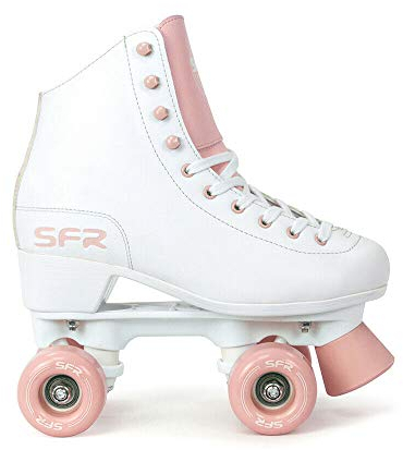 SFR Skates Unisex Jugend Figure Quad Skates Schlittschuhe, weiß (White/Pink), 35.5