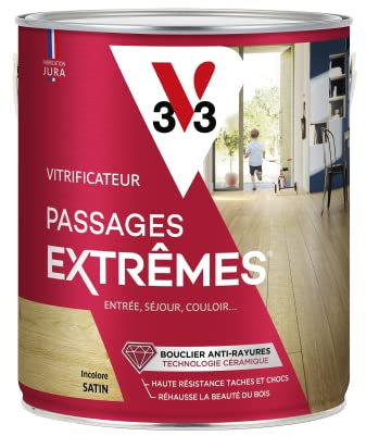 V33 Vitrificateur Passages Extrêmes, Incolore Satin, 2,5l