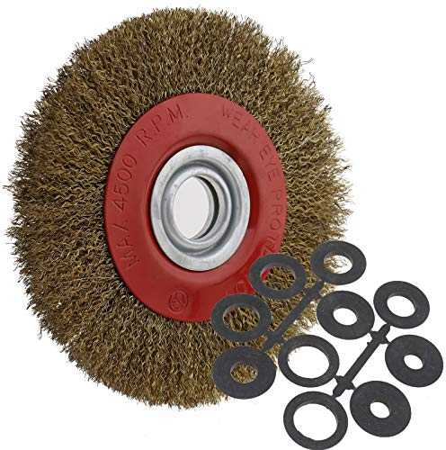 Drahtbürsten Schleifbürsten 200mm für Einhand Winkelschleifer Stahldraht, ideal zum Entrosten