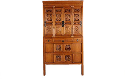 Yajutang Lüllmann - Armario de boda (4 puertas y 4 puertas correderas), color marrón