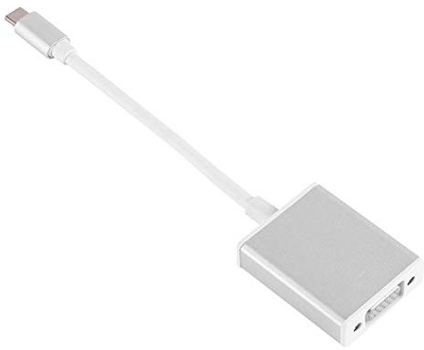 Fdit Adaptateur USB-C vers VGA, USB 3.1 Débit de données Haute Vitesse 10 Gbps vers HDMI Port DVI/VGA Moniteur d'affichage Projecteur Convertisseur sans Lecteur pour la série