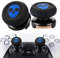 Playrealm FPS Thumbstick Extender & Drucken Gummi Silikon Griffabdeckung Thumb Grip Aufsätze 2 Sätze für PS5 & PS4 Controller(Ghost Blue)