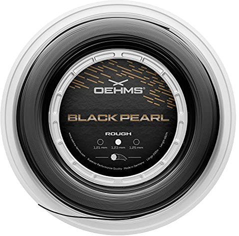 OEHMS Black Pearl Rough | 200 m Spule | gerillte Co-Poly-Tennisschlägerschnur | Ø 1,23 mm (17)