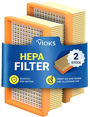 VIOKS Juego de 2 filtros de repuesto para aspiradora Kärcher KFI 4410 2.863-005.0 28630050 MV4 MV6 WD4 WD5 WD6 – Filtro para aspiradora Kärcher WD4 Filtro Kärcher WD5 Filtro Kärcher WD6