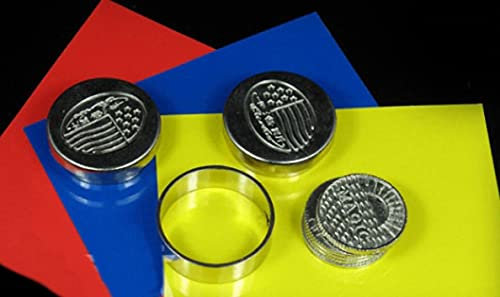 Coin&Money Tricks Dynamische Münzen - Zaubertrick für Anfänger/Fortgeschrittene mit 2 leeren massiven Kappen, einem Ring und Anleitung