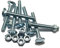 Lot de 10 boulons et écrous de carrosserie carrés M8 (8 x 100 mm)