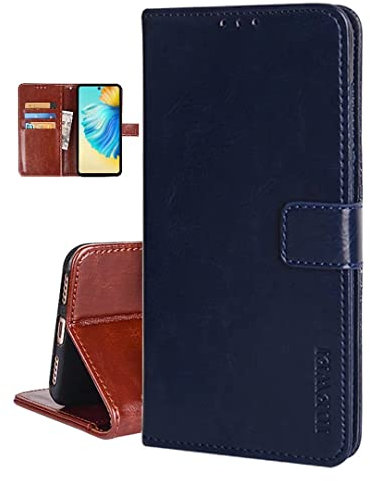 COQUE Funda teléfono Apple iPhone SE 2022,Estuche Plegable de Cuero PU Delgado con Ranura para Tarjeta para Apple iPhone SE 2022-Azul