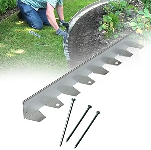 LILANAI Kein Graben Landschaftskanten-Kit Mit Nägeln, 5/8/10 M Hoch Garten-Blumen-Gras-Beet-Einfassungs-Grenze, Autobahn/Parkplatz (Color : 2m/6.6ft, Size : Tall 8cm/3.1inch)