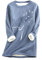 EFOFEI Frauen Plus Vlies Warmer Pullover Plüsch Übergroße Tops Lässiger Dicker Winter Pullover Einfarbig Pullover Pfote Blau XXL