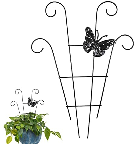 Yajimsa Rankhilfe für Töpfe - Klettern Rankhilfe Blumentöpfe Stützen - Metall Pflanzengitter zum Klettern Rosen Ranke Blume Gurke Clematis