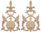Hezhou Holz Ornament Holzornamente für Möbel Vintage Deko Geschnitztes Holz Skulptur Applique Onlay Lange Geschnitzte Holzschnitzerei Applikation Unbemalte für Möbel (2)