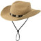 Straw Cowboy Hat for Women Men Western Sun Hat Wide Brim Summer Belt Cowgirl Hats(M-L), Khaki-y, One Size