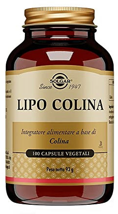 Solgar Lipo Colina Integratore Funzione Epatica, 100 Capsule Vegetali
