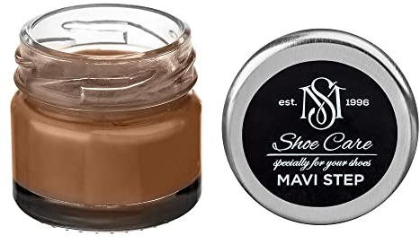 MAVI STEP Crème de Beauté pour Chaussures en Cuir à Base de Cire - 166 Camel