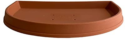 GARDENITALIA Garden Italia Vasi Sottovaso a Muro in Resina LMR 42 cm. Interno 44 x 31 in Resina Colore Terracotta Made in Italy per Esterni - infrangibile - Resistente al Gelo - Robusto