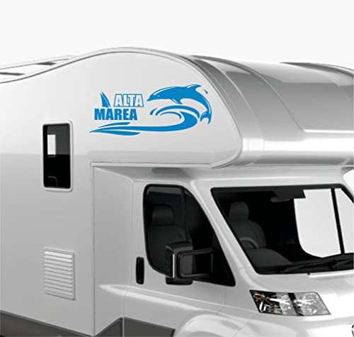 DualColorStampe Adesivi per Camper Compatibili con Adria Arca Bürstner Carthago Chausson Elnagh Mclouis Caravan Motorhome roulotte ALTA MEREA COD.0331 (Blu53)
