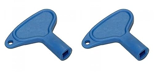Upmann Vierkantschlüssel,20150,7 AA8mm, Kunststoff,Blau (Packung mit 2)