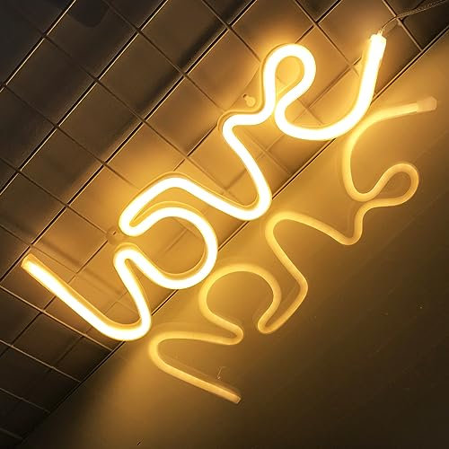 Herz-Neonschild für Schlafzimmer, USB- oder Batterie-Neon-LED-Neonlicht als Neonlicht für Mädchen, Weihnachtsfeier, Hochzeit, Kinderzimmer, Wohnzimmer, warmweiß