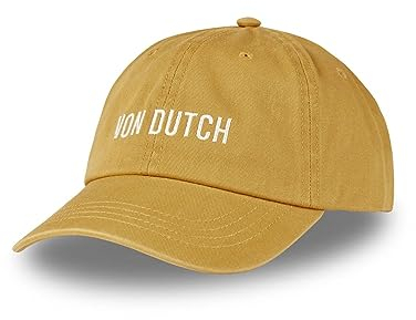 Von Dutch Kappe für Damen und Herren, Kappe aus 100 % Baumwolle, Dad Cap, weich und verstellbar, beige, Einheitsgröße