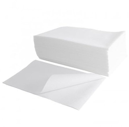 ALMERICORP Toalla celulosa 100% desechable 40x80cm Blanca - Paquete 100 Unidades peluquería, estética Ultra Absorbente. (200)