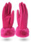 QUEEN HELENA Handschuhe mit Pelz Warme Winterhandschuhe für Damen G22-2 fuchsia, Einheitsgröße