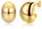 Chunky Gold Creolen, Leichte Hohle Wassertropfen Ohrringe für Frauen│Platz Offen Hoop Ohrringe für Mädchen│Hoops Schmuck für Geschenk