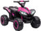 HOMCOM Quad électrique Enfant 12 V, Voiture électrique Enfants 2 Moteurs 2 Vitesses 3-6 km/h, phares LED, klaxon, pour Enfant de 3 à 5 Ans, poignée et Selle Ergonomique, Rose