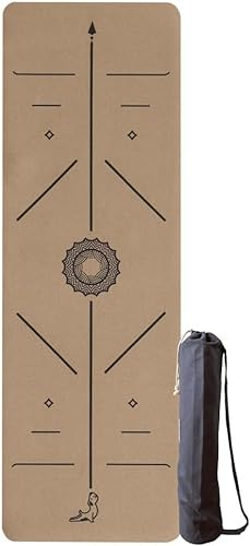 PETARYA Yogamatte Premium 4 mm, besonders flexibel, geruchloser Komfort, umweltfreundliche Produktion, mit Tragetasche, Naturkautschuk, rutschfest, Gymnastikmatte der Nature Serie