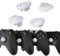 eXtremeRate Edge Stick Analogici Intercambiabili per Xbox Series X S Controller,Levette Analogiche Thumbstick Ricambio per Xbox One S X Elite Joystick,per Nintendo Switch Pro-Robot Bianco