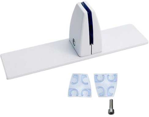 SagaSave 1 Stück T-förmige Schreibtisch Partition Klammer, Aluminiumlegierung Freistehende Trennwand Basishalterung mit Freistehenden Basis für 2-25mm Partition (Weiß)