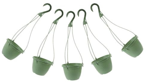 Happyyami 5pièces Pots De Fleurs Suspendus Jardinières Accrochées pour Intérieur Et Extérieur Idéales pour Balcon Patio Et Jardin