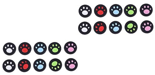 Housoutil 20 Stk Rockerkappe schutzhüllen decken bezug die rot hellblaue Gaming gear abblue Kipphebelkappe aus Silikon Rocker Schutzhülle Joy-Cover Katzenpfote Rocker-Hut Joystick leicht