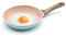 JDBlissful Mini Poêle Induction Tefal 16 cm, Bleu Avec Poignée en Bois, Petite Poêle à Œuf, Pour Le Camping, La Cuisine, La Cuisinière à Gaz