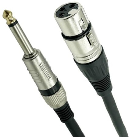 Gitarren-Audiokabel Reines Kupfer Triple Core auf Buchse 6,35 auf symmetrisches Line-Mikrofon Gitarrenmixer Audiokabel (Color : 3/4, Size : 50m)