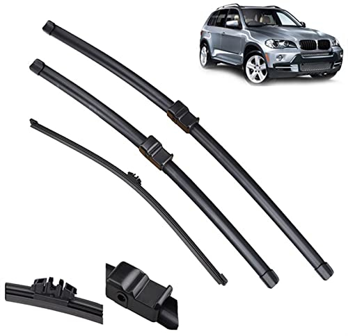 , Für BMW X5 E70 2006-2011 Scheibenwischer LHD Vorne Hinten Wischerblätter Set Windschutzscheibe Windschutzscheibe Vorne Hinten Fenster 24+20+15